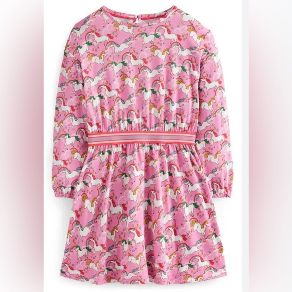 Mini Boden Pink and Green Dress